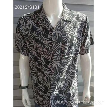 Customized Printed Pattern Hawaii Style Men's Short Shirts